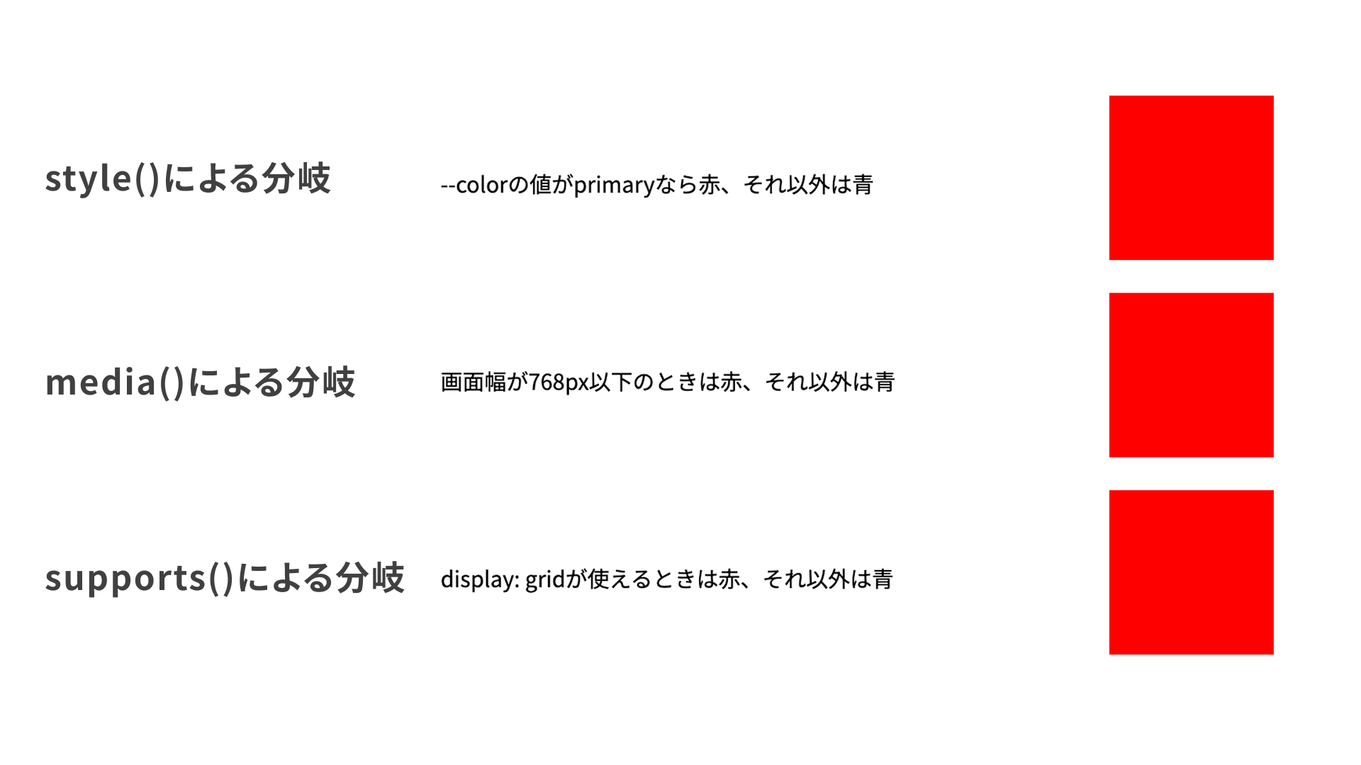 分岐条件の種類