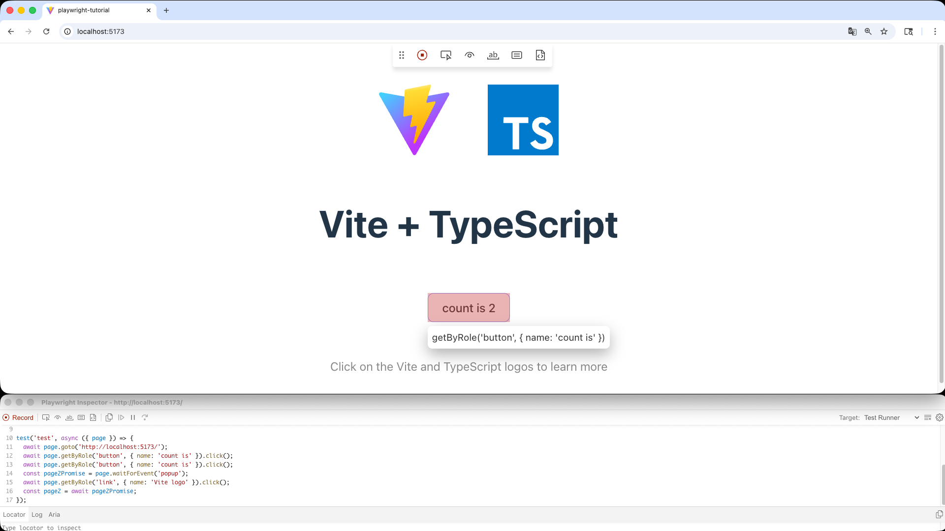 コードジェネレーターによる操作の記録